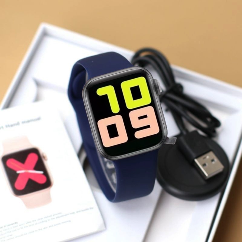(Bisa COD) Jam Tangan Smarwatch Bluetooth Series 5 Layar Cerah Bisa Custom Foto - Bluetooth Call - Notifikasi Sosmed