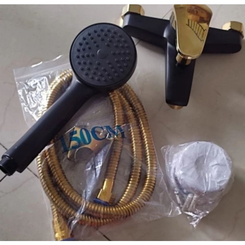 Jual Kran Bathub Panas Dingin Black Gold Shopee Indonesia