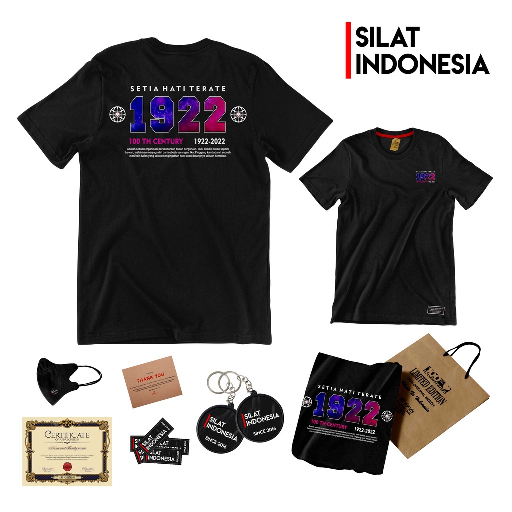 [BISA COD] KAOS TERATE PSHT KAOS SETIA HATI RAJA TEGA PUNKSHTER TERJAL KODE 1922-2022