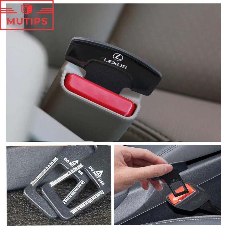 Lexus 1/2Pcs Klip Gesper Sabuk Pengaman Pengaman Mobil Metal Hard Plug Alarm Stopper Menghilangkan Suara Untuk LX570 CT200H NX250 RX350 LX470 Rx570 RX300 IS NX ES