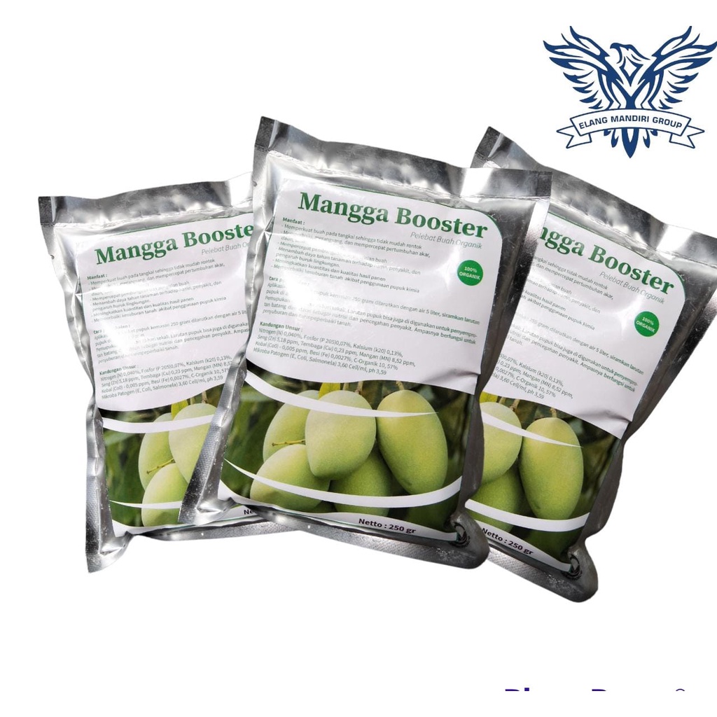 Repack Booster Mangga 250gr Pupuk Organik Pelebat Pemanis Buah Mangga ,Pupuk Perangsang Mangga Cepat Berbuah Lebat 250 gram