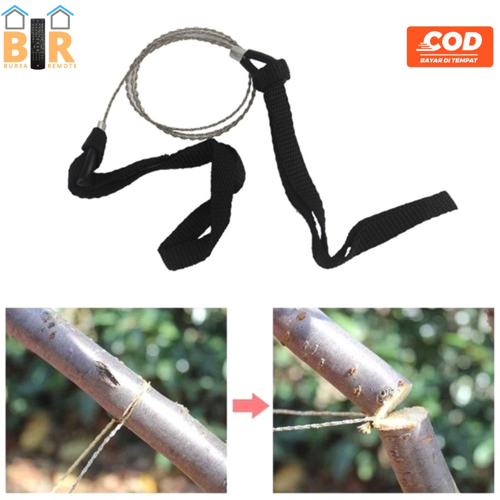 Gergaji Kawat Portable Handle Karet Potong Kayu Wire Chain Saw Survival