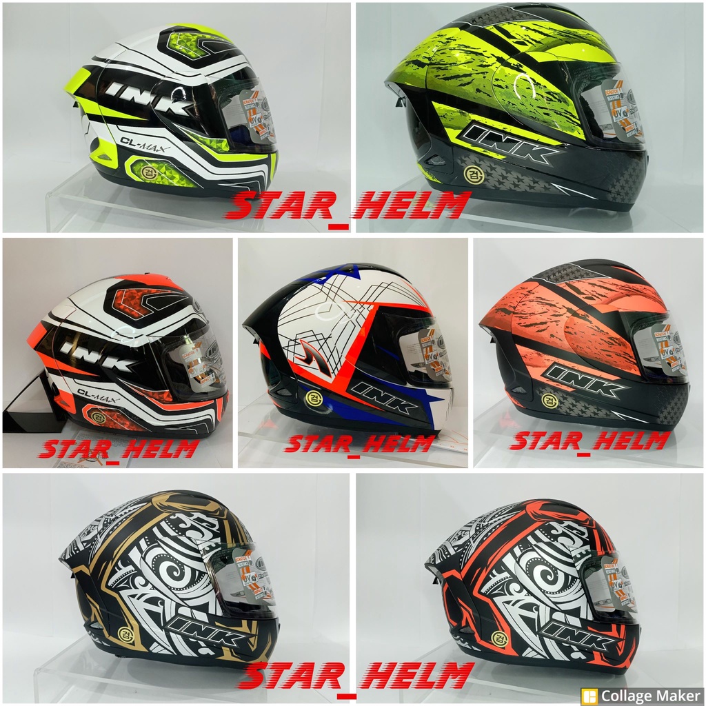 HELM FULL FACE INK CL MAX MOTIF