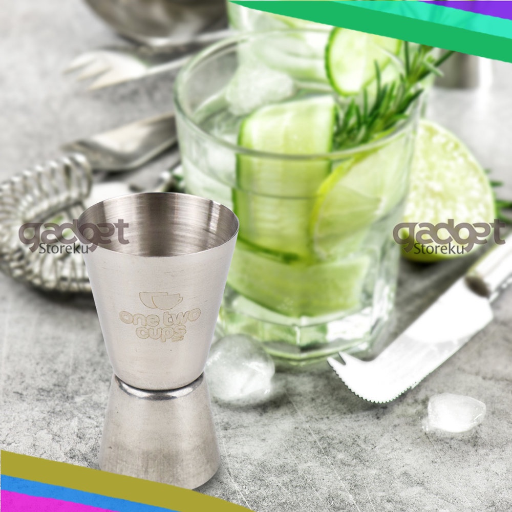 Gelas Ukur Bartender Cocktail Measuring Jigger Double Shot 15 ml 30 ml