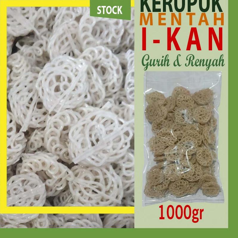 

✦✧✦ kerupuk ikan mentah putih bulat gurih renyah garing 1000gr