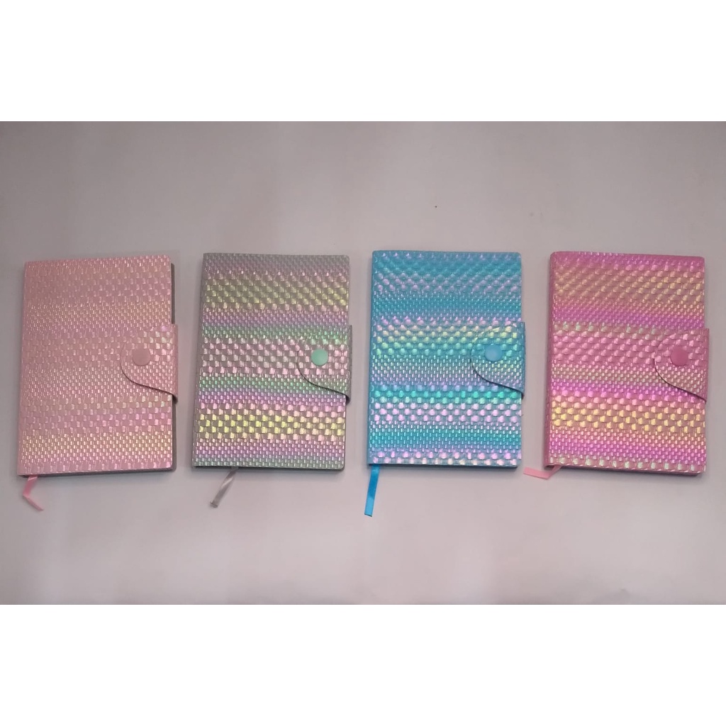 

NOTEBOOK KANCING COVER MOTIF ANYAMAN WARNA