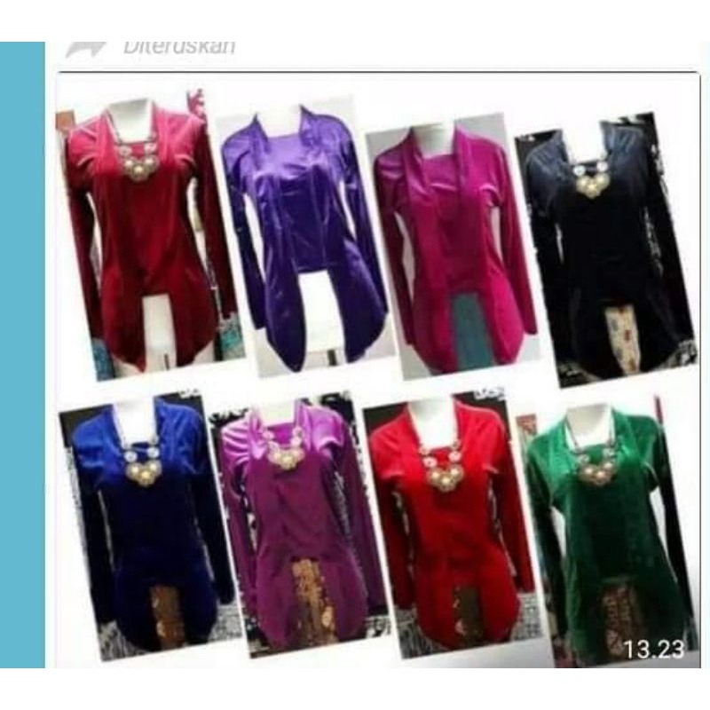 1pasang beskap Jawa &amp; kebaya bludru