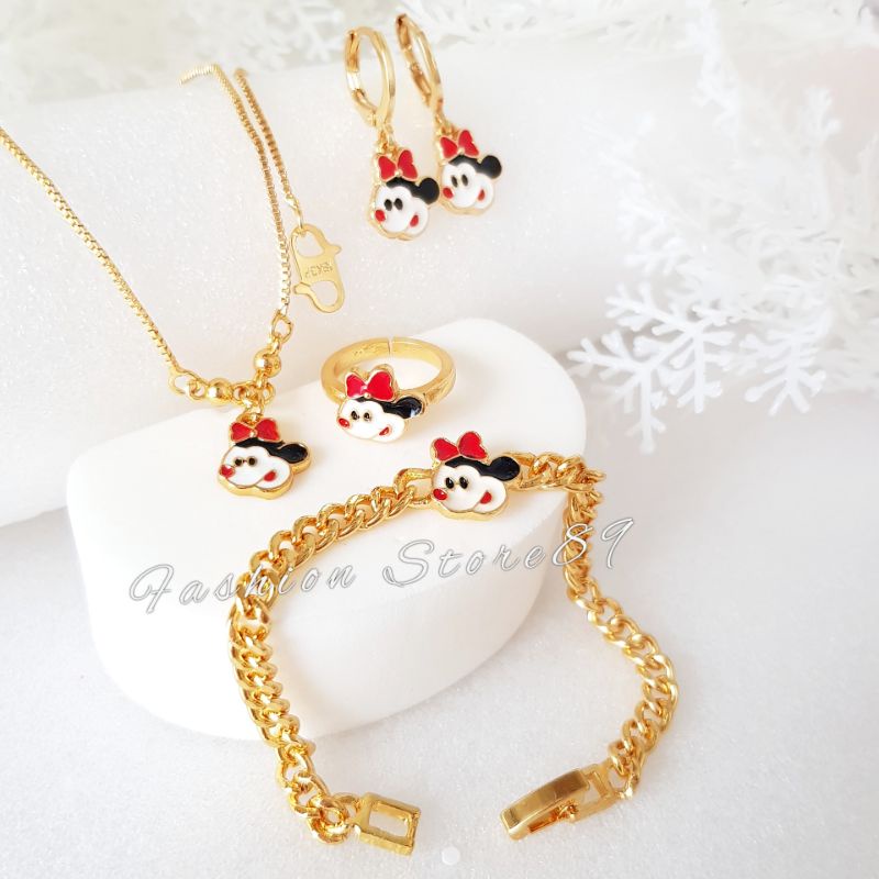 kalung Set Anak Fashion impor perhiasan lapis emas Bestseller Aneka motif Cantik