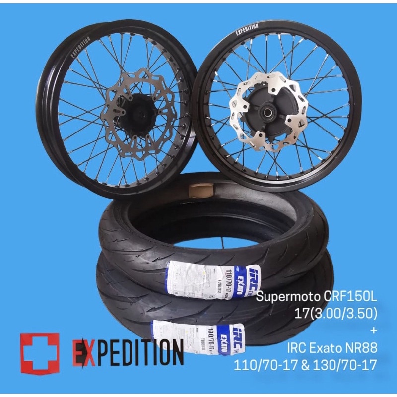 BANSET SUPERMOTO CRF RING VELG 17 PAKETAN EXPEDITION