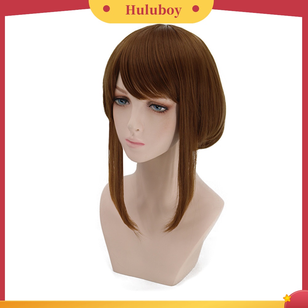 Wig Rambut Pendek Cosplay Anime Bahan Serat Sintetis Suhu Tinggi Untuk Wanita