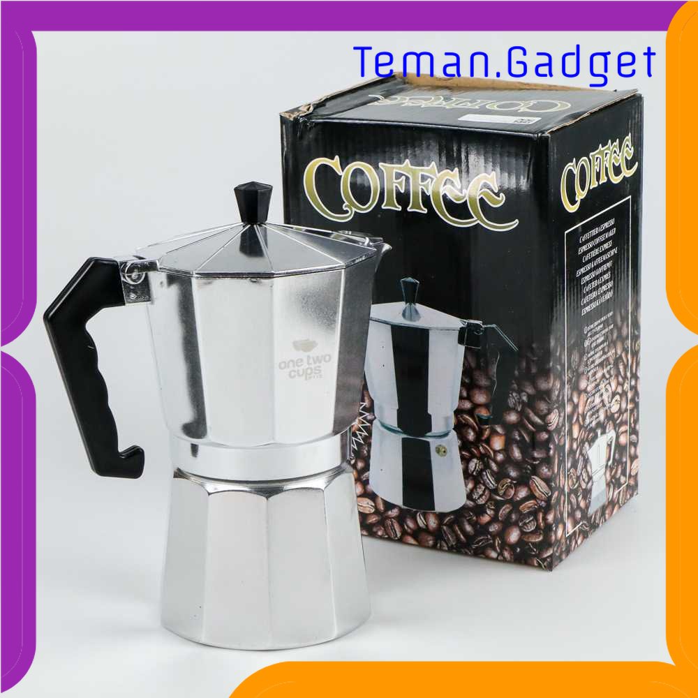 TG - DPR One Two Cups Coffee Maker Moka Teko Stovetop Filter 450ml 9Cup - JF112