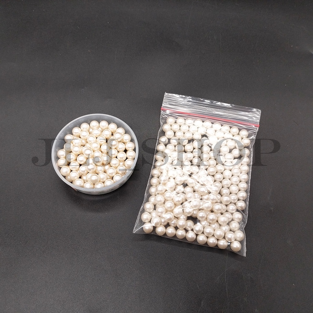 Mutiara tembak / mutiara tanpa lubang / mutiara 8mm