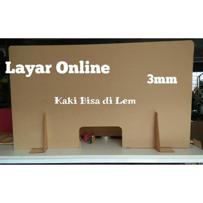 

Sekat Acrylic 5mm Lebar 120 x Tinggi 80cm Meja Partisi Teller Kasir
