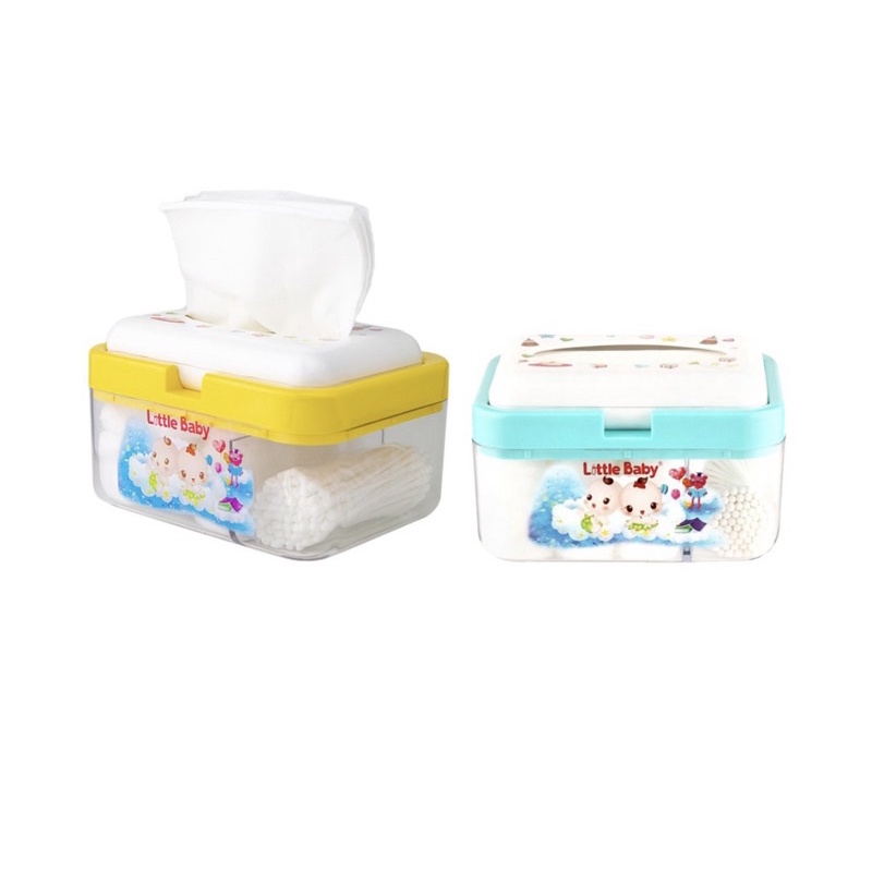 Little Baby Tisue &amp; Cotton Buds Box 3 in 1