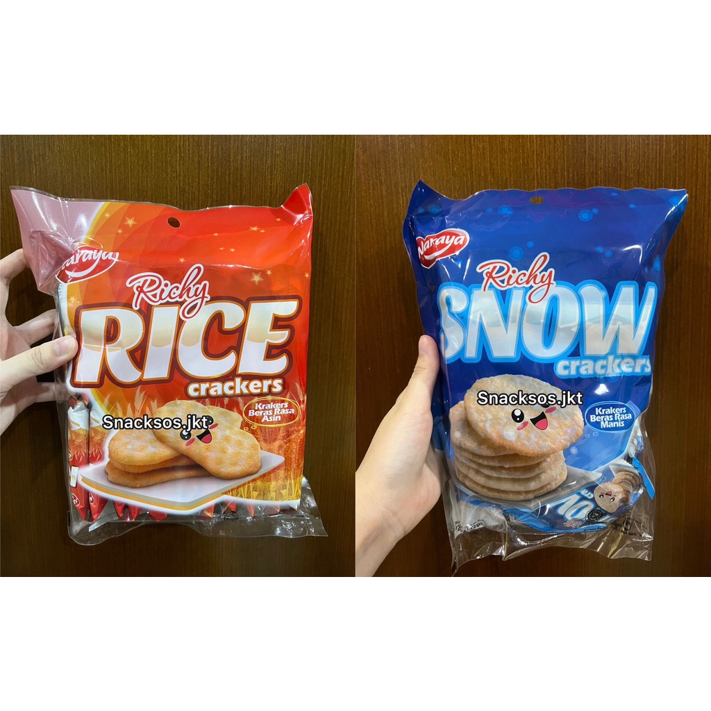 Jual NARAYA RICHY RICE CRACKERS / RICHY SNOW CRACKERS / CHEESE CORN