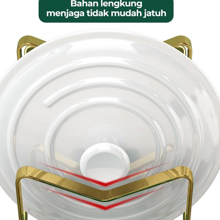T9Q6 Dejavu Rak Tutup Panci Susun Gantung Rak Dapur Stainless Steel Minimalis Holder Organizer Tutup