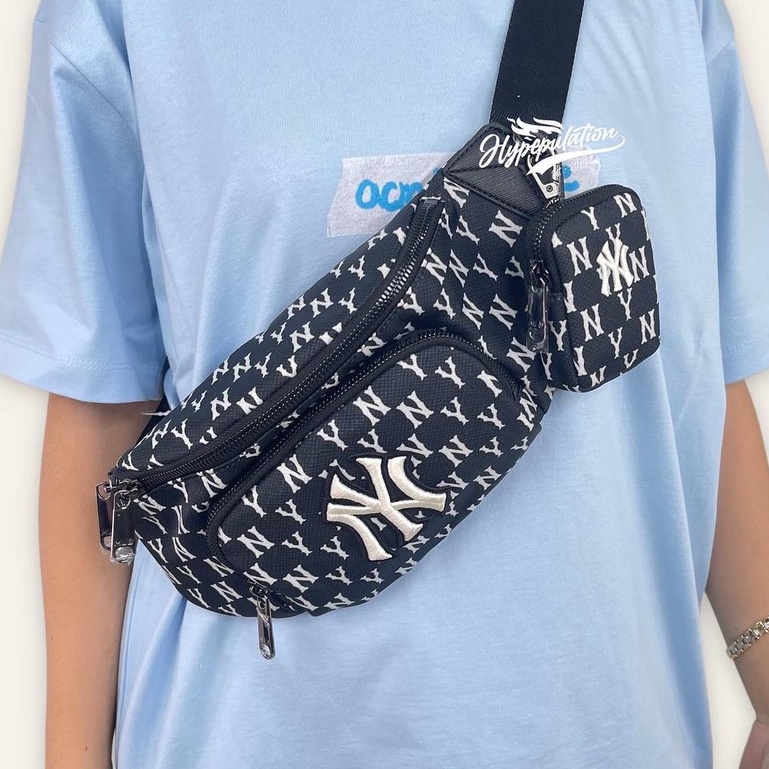 MLB NY Black/White Monochrome Waist Bag ORIGINAL