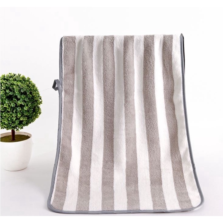 handuk olahraga microfiber salur bahan lembut uk 33 x 76 cm