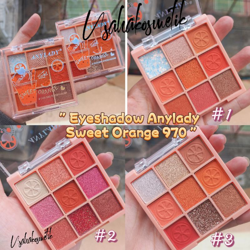 ECER!! 970 EYESHADOW SWEET ORANGE 9 COLOR PALLETE