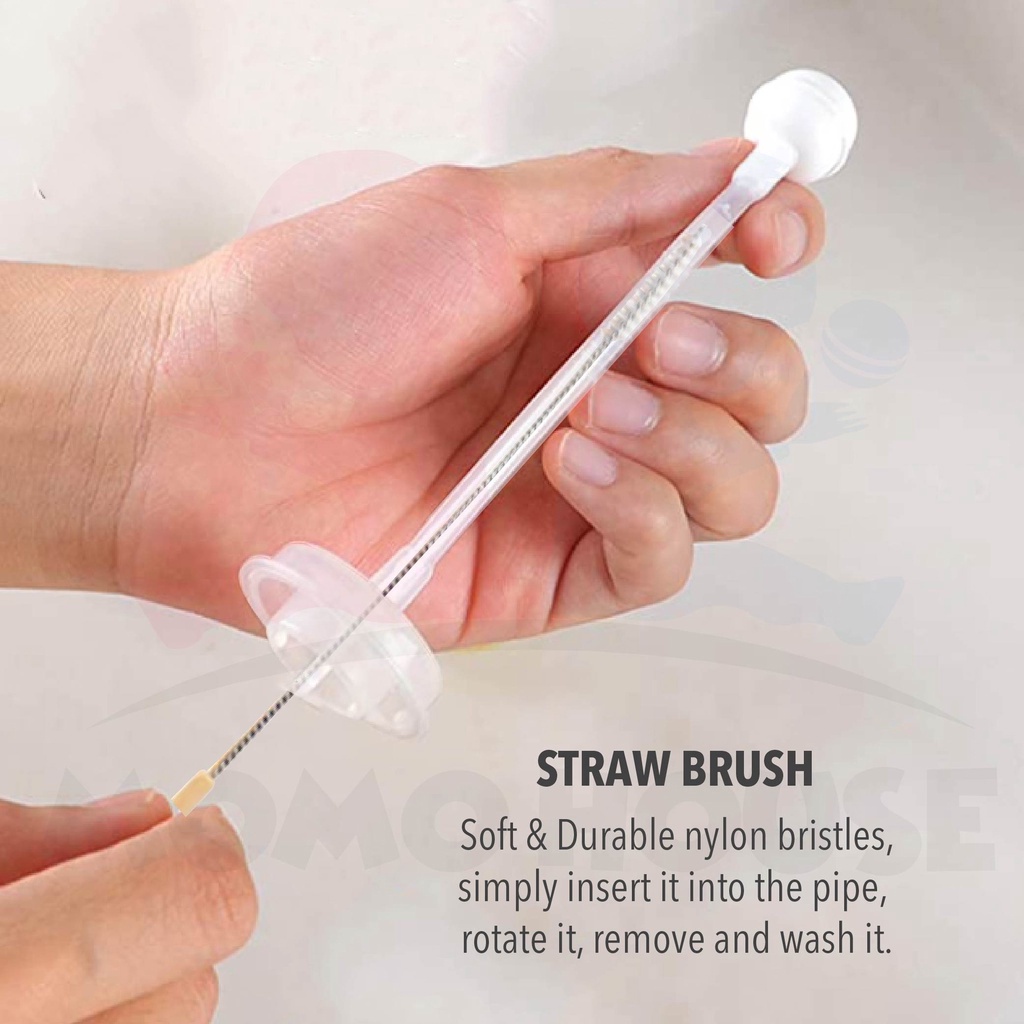 4PCS Sikat Pembersih Botol Bayi Silikon Bottle Nipple Straw Silicone Brush 360 Degree Brush Clearsing