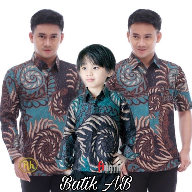 KEMEJA BATIK COUPLE AYAH &amp; ANAK BATIK LENGAN PANJANG TERLARIS