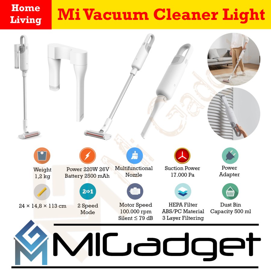 Xiaomi Mi Vacuum Cleaner Light Cordless Portable Mini