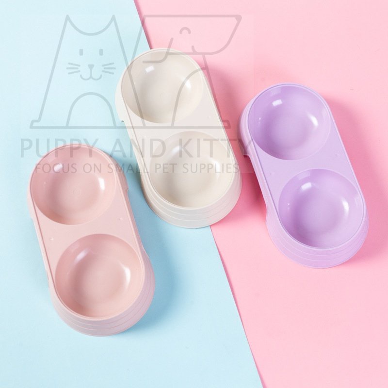 Mangkuk Kucing Tempat Makan Minum Kucing Tempat Piring Pakan Minum Makan Kucing Anjing Kelinci Anti Slip Pet Feeder Mangkuk hewan peliharaan