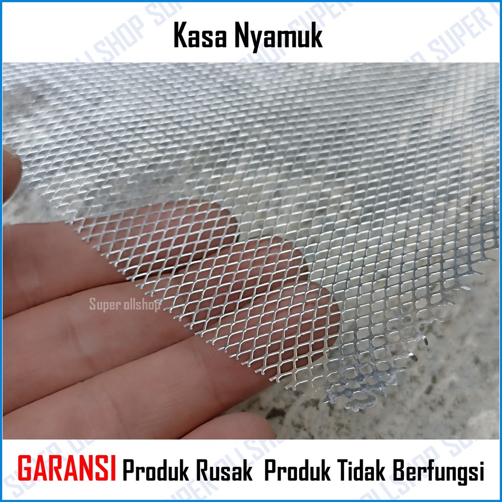Kawat Nyamuk Jaring Aluminium 1 Roll / Kasa Nyamuk / Jaring Kawat Parabola Anti Karat Murah / Kasa Kawat Nyamuk Penghalang Nyamuk Jaring Aluminium Ventilasi Lubang Angin 1 Roll