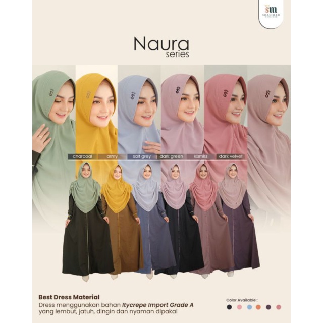 Naura by Shalihah Muslimah (Set Khimar)