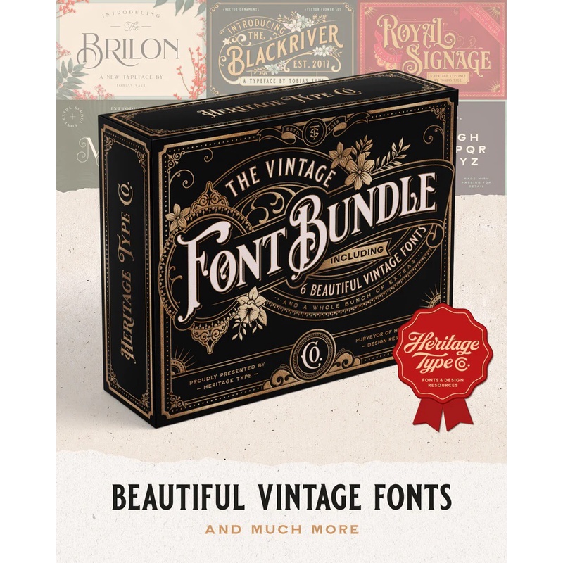 Big Vintage Fonts Bundle