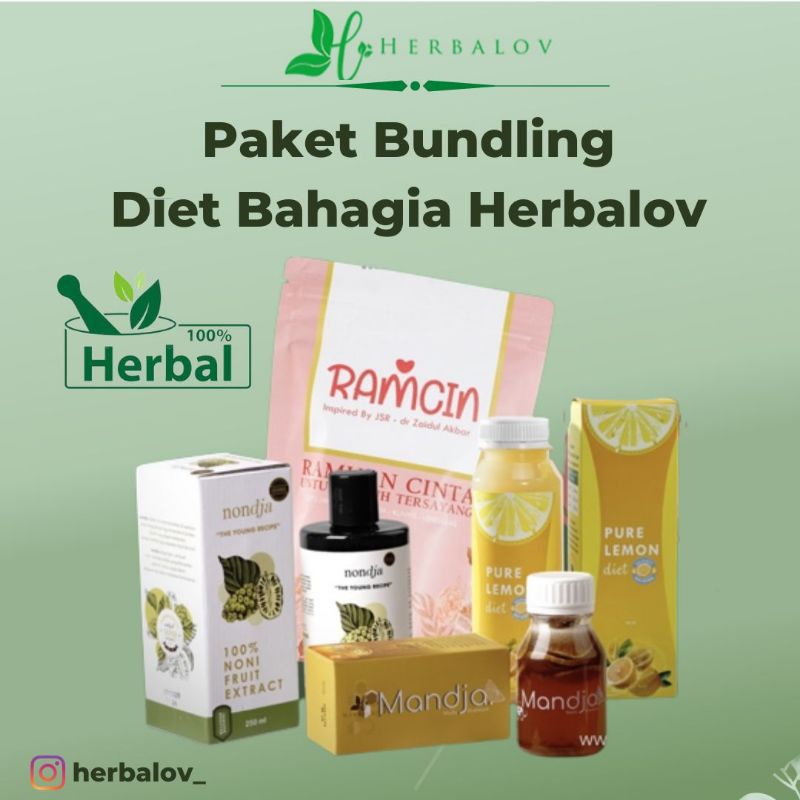 

Paket Hemat DBH Diet Bahagia Herbalov By Mamalyn / Paket Bundling Diet Herbalov