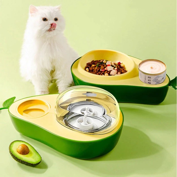 MP125 Tempat Makan Minum Kucing Alpukat / Cat Bowl Water Avocado