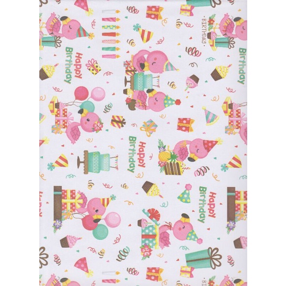 

Kertas Kado Sansan Wawa SW 5886 "Happy Birthday/flamingo