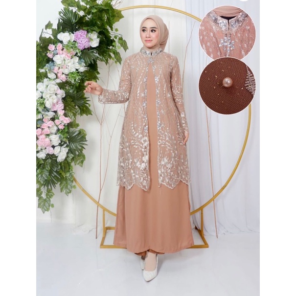 GAMIS OUTER MEWAH TERBARU 2023//202 ALMEERA DRESS BORDIR PAYET by pelangi jaya