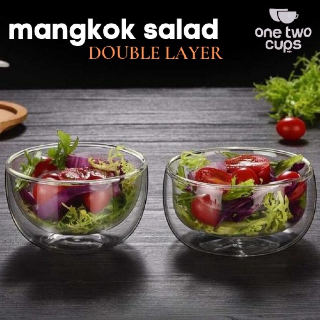 Mangkok Salad Buah Sayur Double Layer