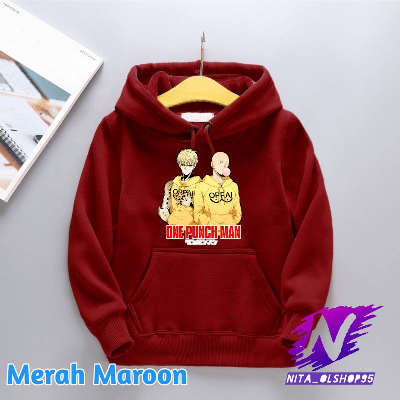 hoodie anak anime one puch man saitama genos