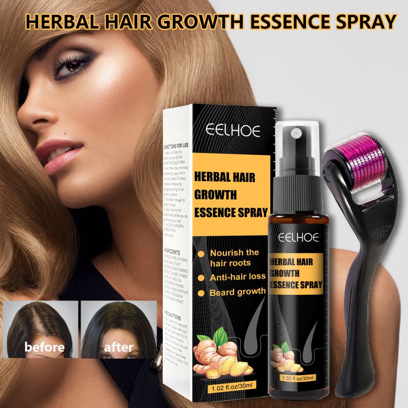 Eelhoe Herbal Hair Growth Essence Spray Penumbuh Rambut Rontok Botak anti hair loss aminexil Hair Tonic