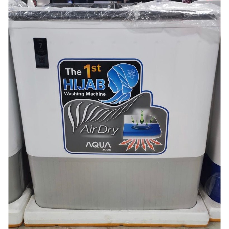 MESIN CUCI 2 TABUNG AQUA QW-860 XT HIJAB TWIN TUBE AQUA QW 860 XT