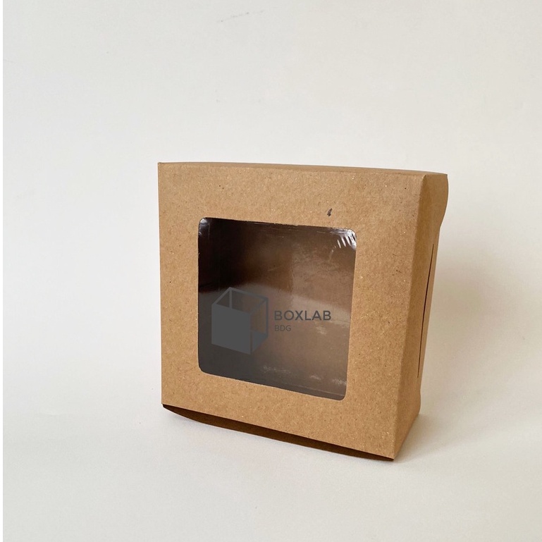 

Box Kraft Jendela 16x16x7,5 cm , Kotak Kue, Packaging Cake, Dus Nasi BM 161675