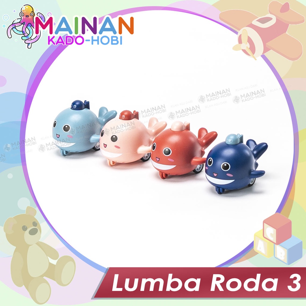 MAINAN ANAK DOLPHIN LUMBA RODA 2 MINI PRESS CAR ANIMAL