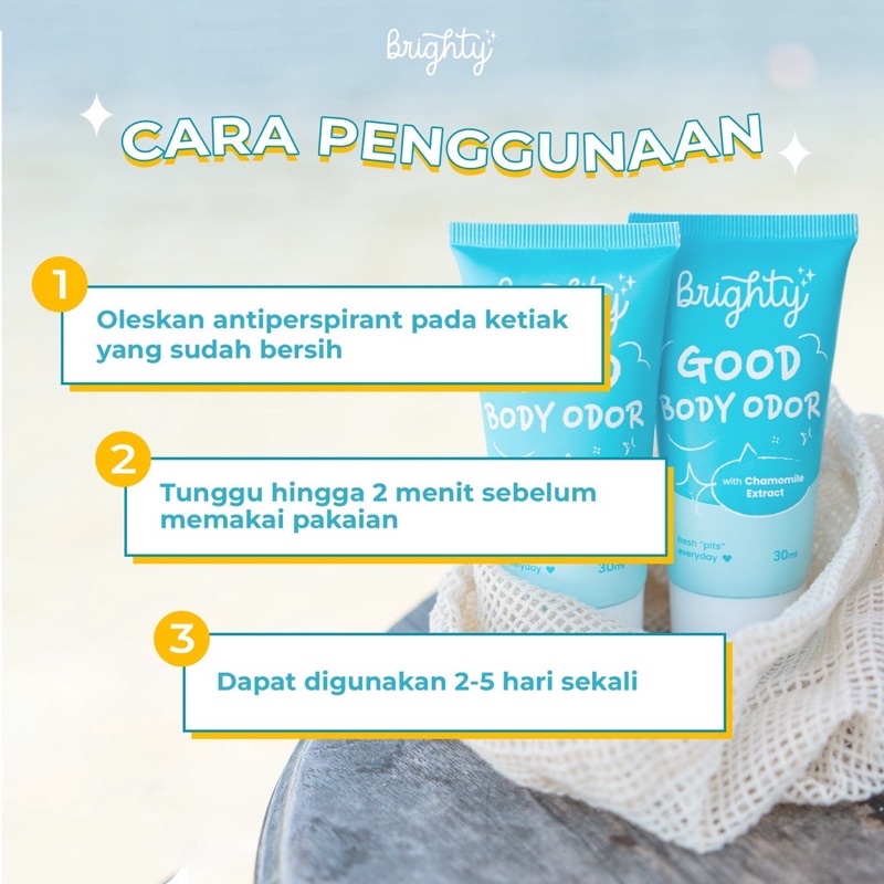 Brighty underarm pemutih ketiak glowing whitening scrub AHA hero serum 80gr 30gr gel exfoliating liquid serum pencerah ketiak pencerah brighty BRIGHTY BRIGHTLY brightly under arm ketek lipatan kulit body odor deodorant roll on moisturizing glowing