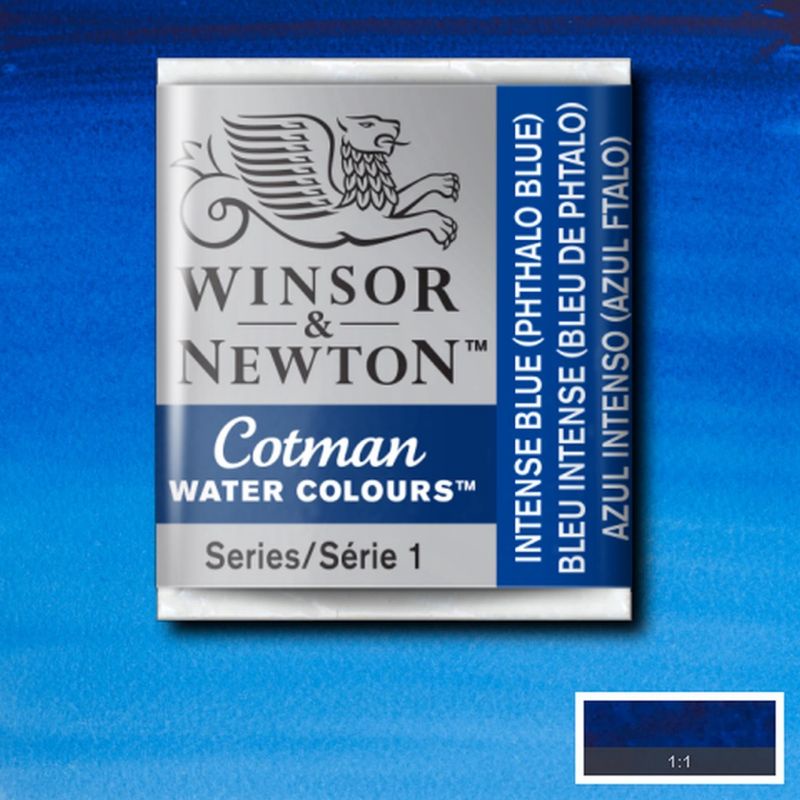 

COTMAN WATERCOLOUR HALF PAN INTENSE BLUE ( PHTHALO BLUE ) WINSOR & NEWTON