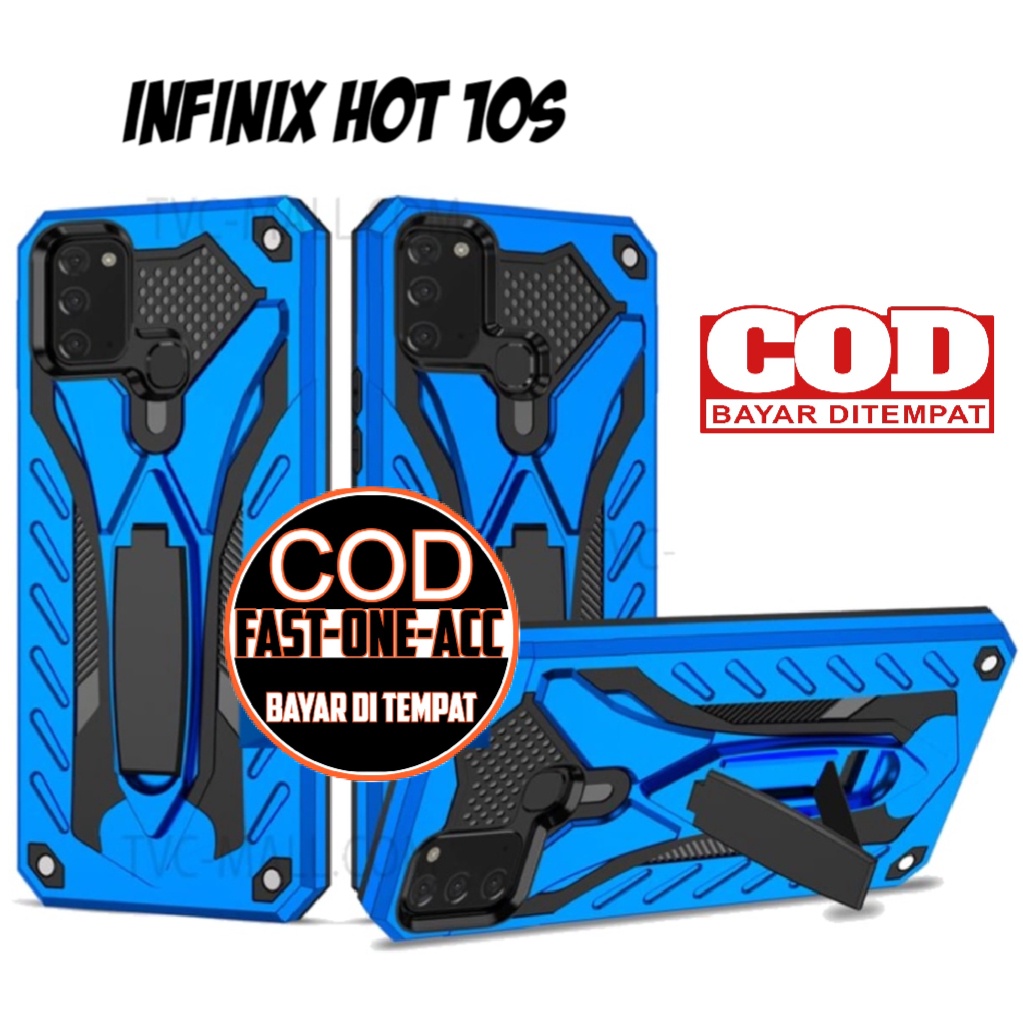 CASE HP INFINIX HOT 10S CASING STANDING PHANTOM-KICK STANDING KLIP KESING - SILIKON