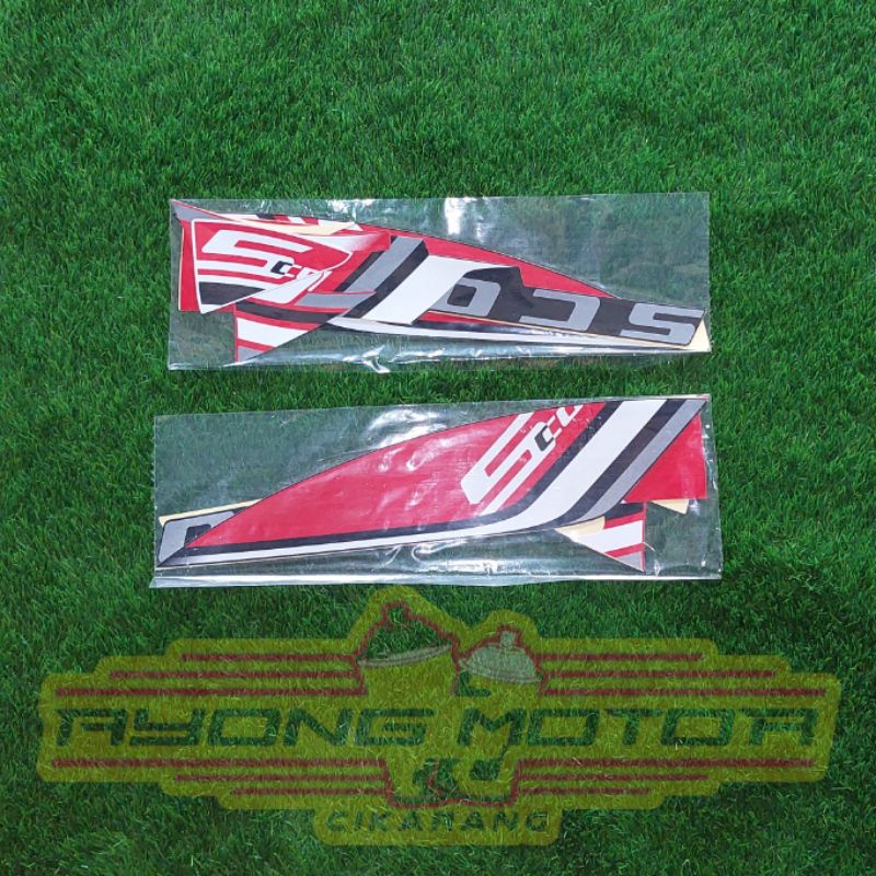 Striping New Honda Scoopy Sporty 2022 Merah Hitam Ori