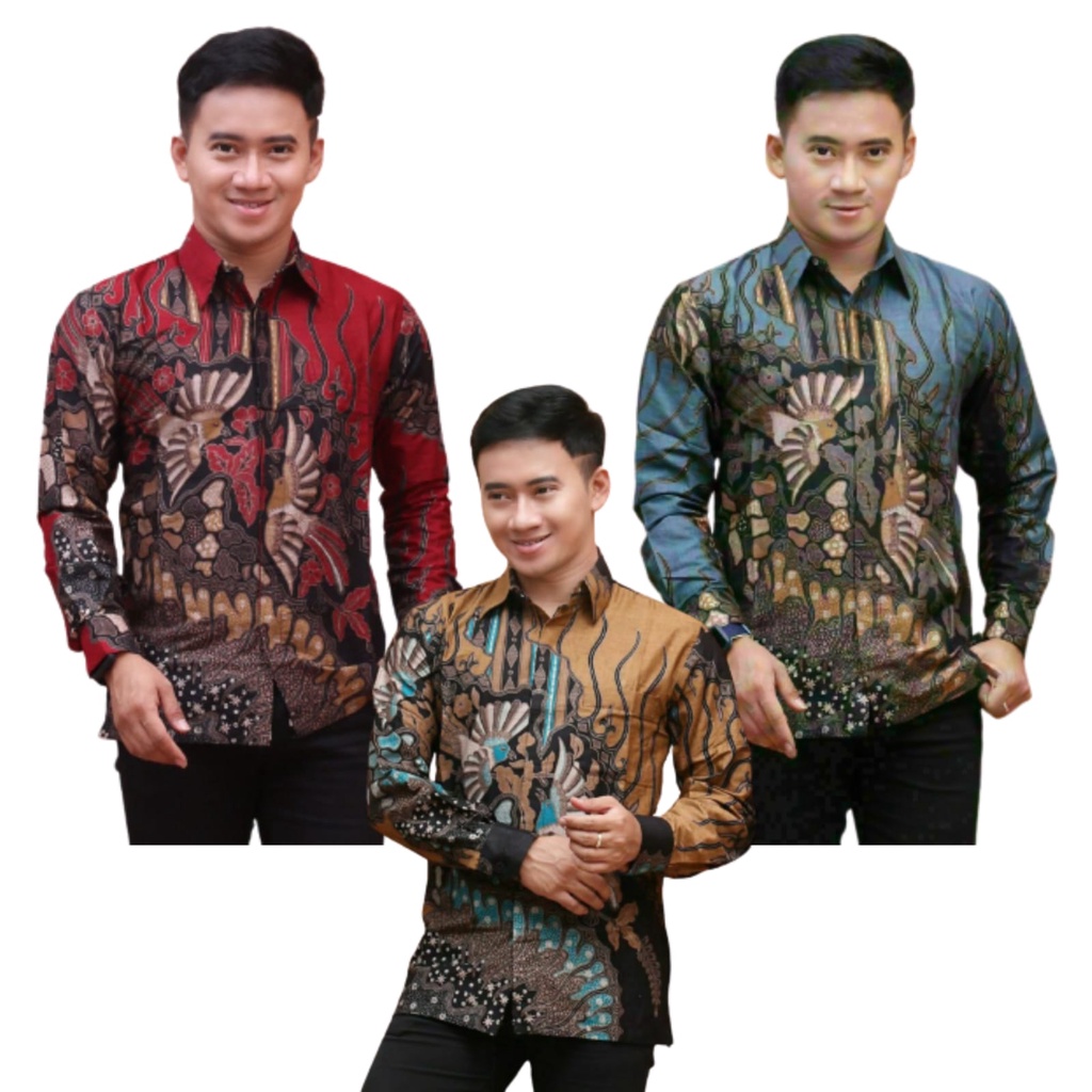 KEMEJA BATIK PRIA M L XL XXL MOTIF TARUNG