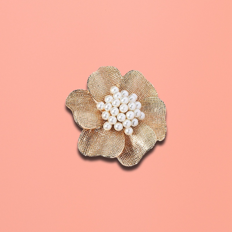 Pesona Kreatif Logam Mutiara Bunga Cincin Dapat Disesuaikan Untuk Wanita Temperamen Elegan Berlebihan Perhiasan Retro Aksesoris Estetik