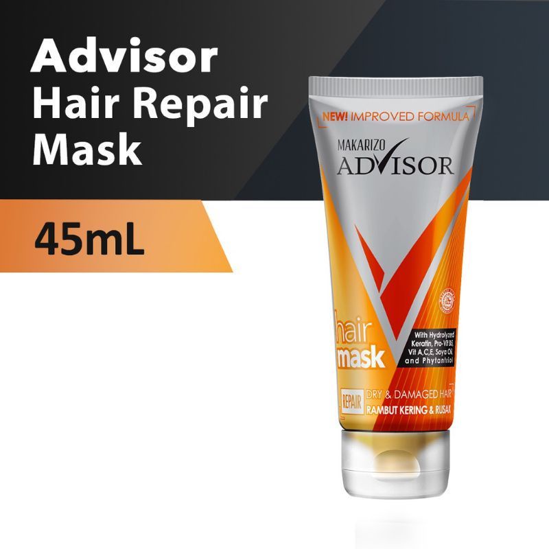 Makarizo Advisor Hair Repair Mask / Masker Rambut Makarizo Sachet 15ml Tube 45ml