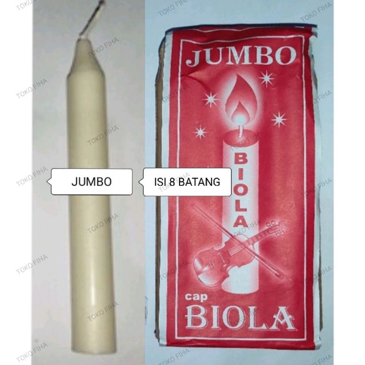 Lilin Lampu Mati Jumbo Cap Biola - per pack
