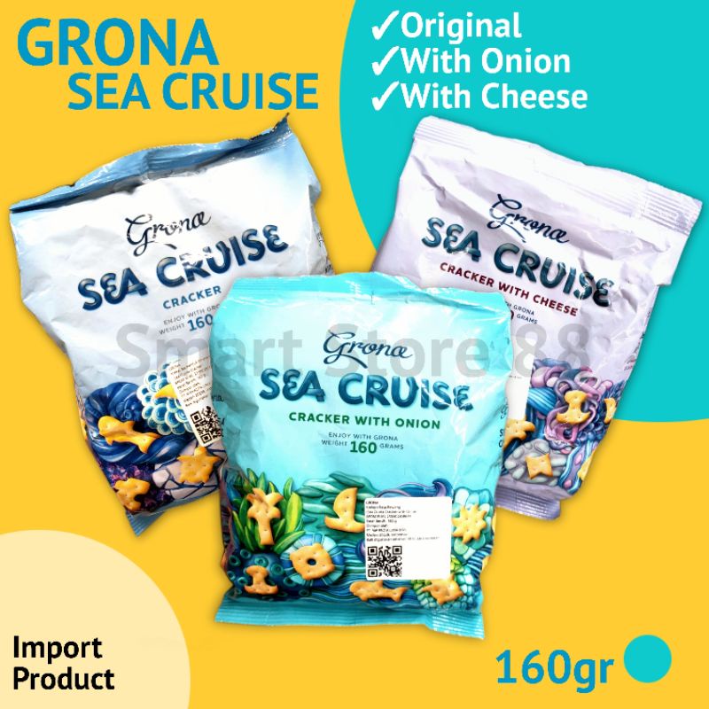 

GRONA SEA CRUISE CRACKERS 160GR KREKER BISKUIT BENTUK IKAN BISCUIT BENTUK MAKHLUK LAUT