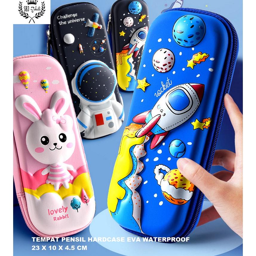 

BISA COD Tempat pensil Kotak pensil smiggle Lookalike 3D Hardcase Waterproof Astronot Rocket
